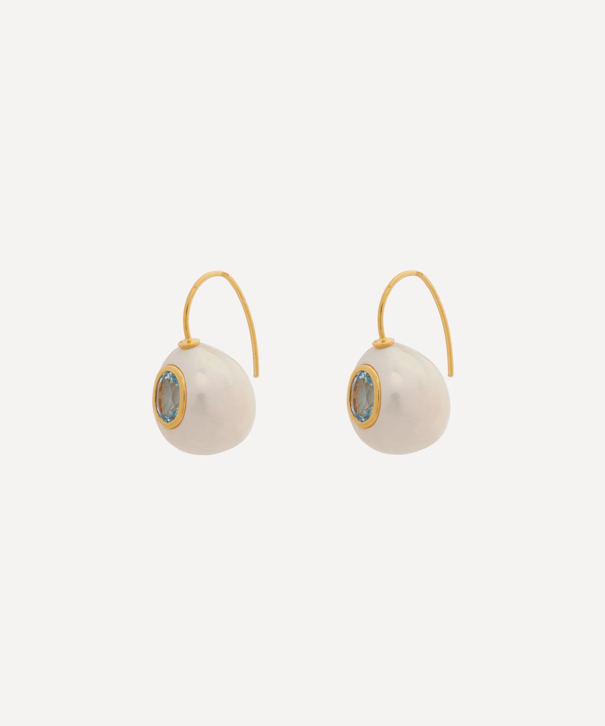 Lizzie Fortunato - Gold-Plated Pearl Pablo Drop Earrings image number 2