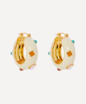 Gold-Plated Enamelled La Bomba Hoop Earrings