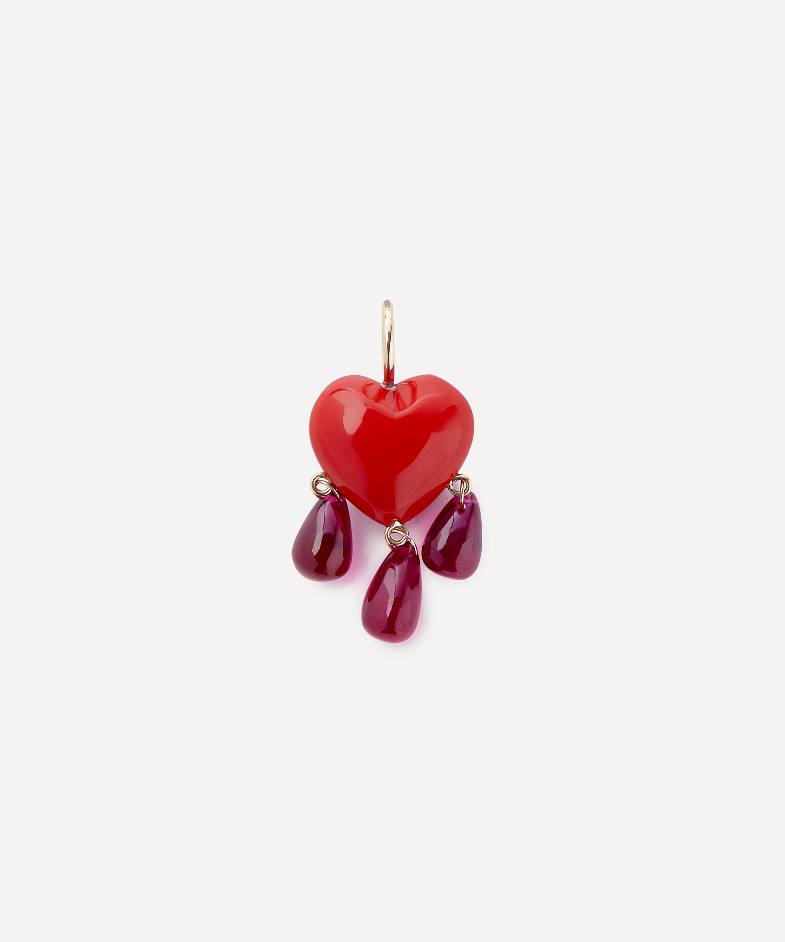 Rachel Quinn - 14ct Gold Bleeding Heart Coral Charm image number 0