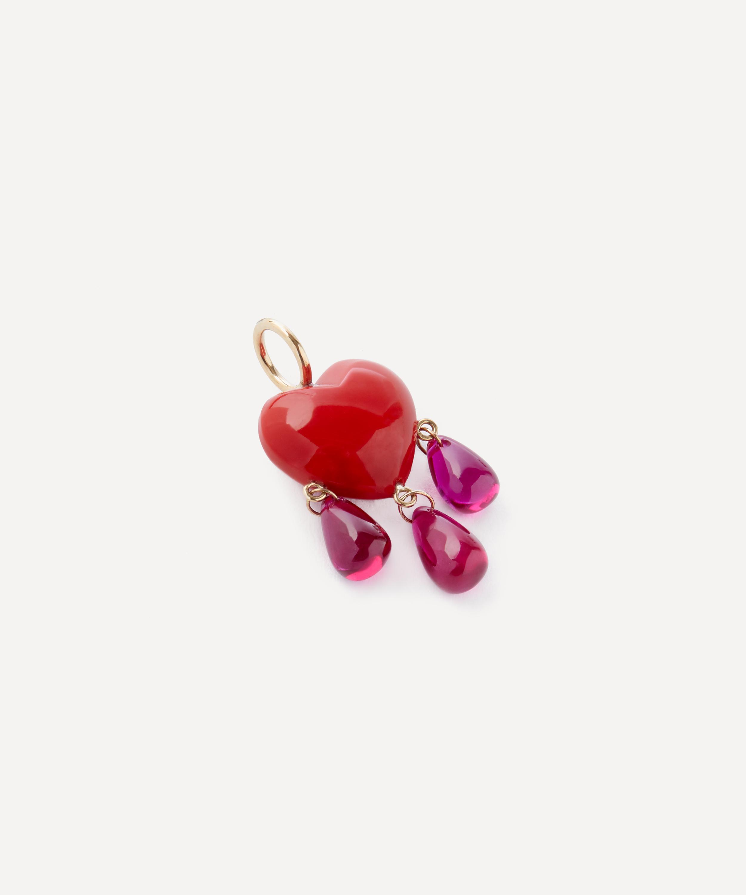 Rachel Quinn - 14ct Gold Bleeding Heart Coral Charm image number 1