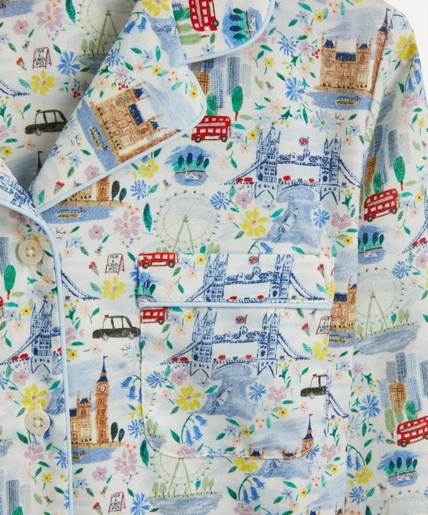 Liberty - Pride and Bloom Brushed Cotton Pyjama Set 2-9 Years image number 3