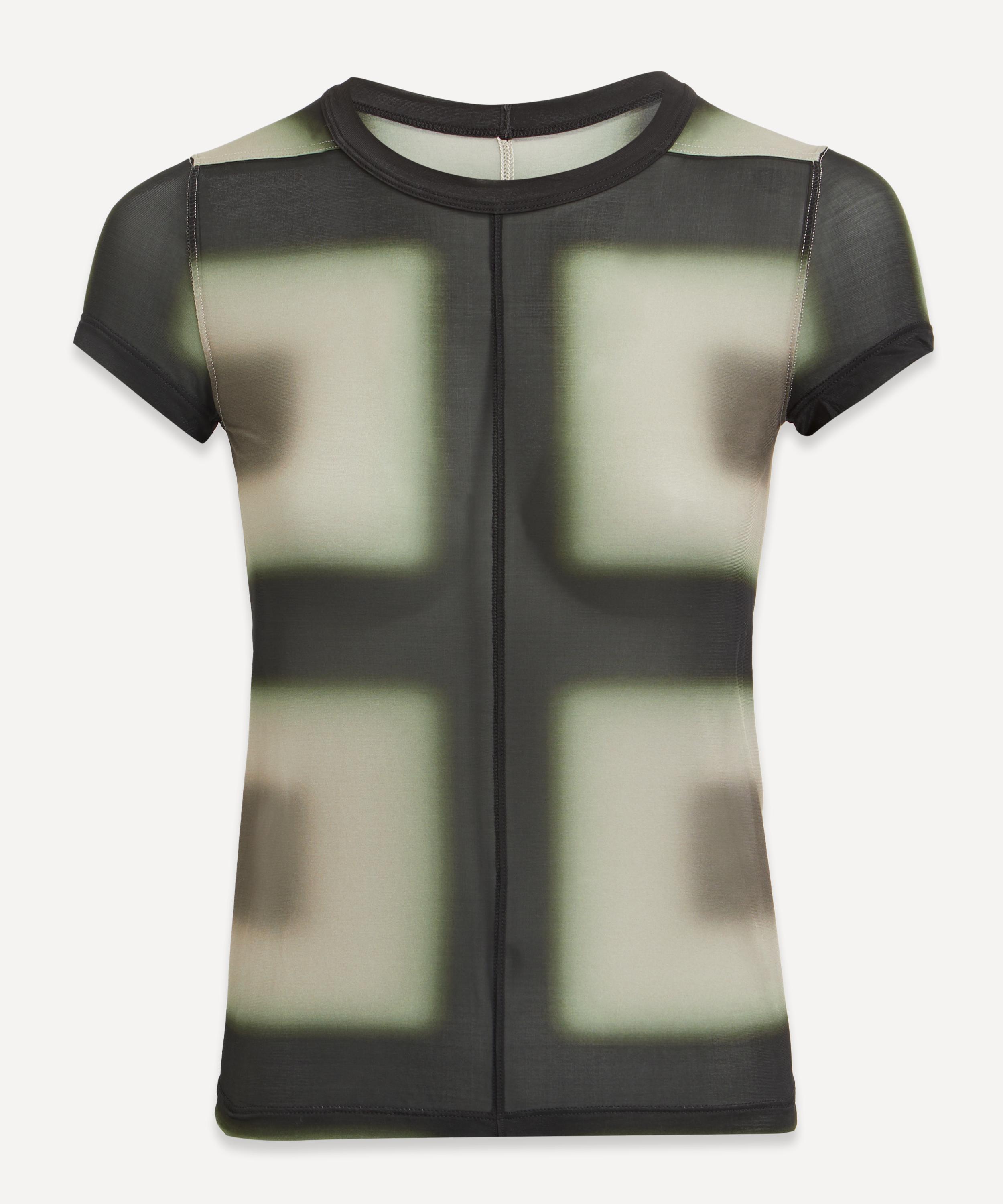 Rick Owens - Cropped Lido Plaid Level T-Shirt image number 0