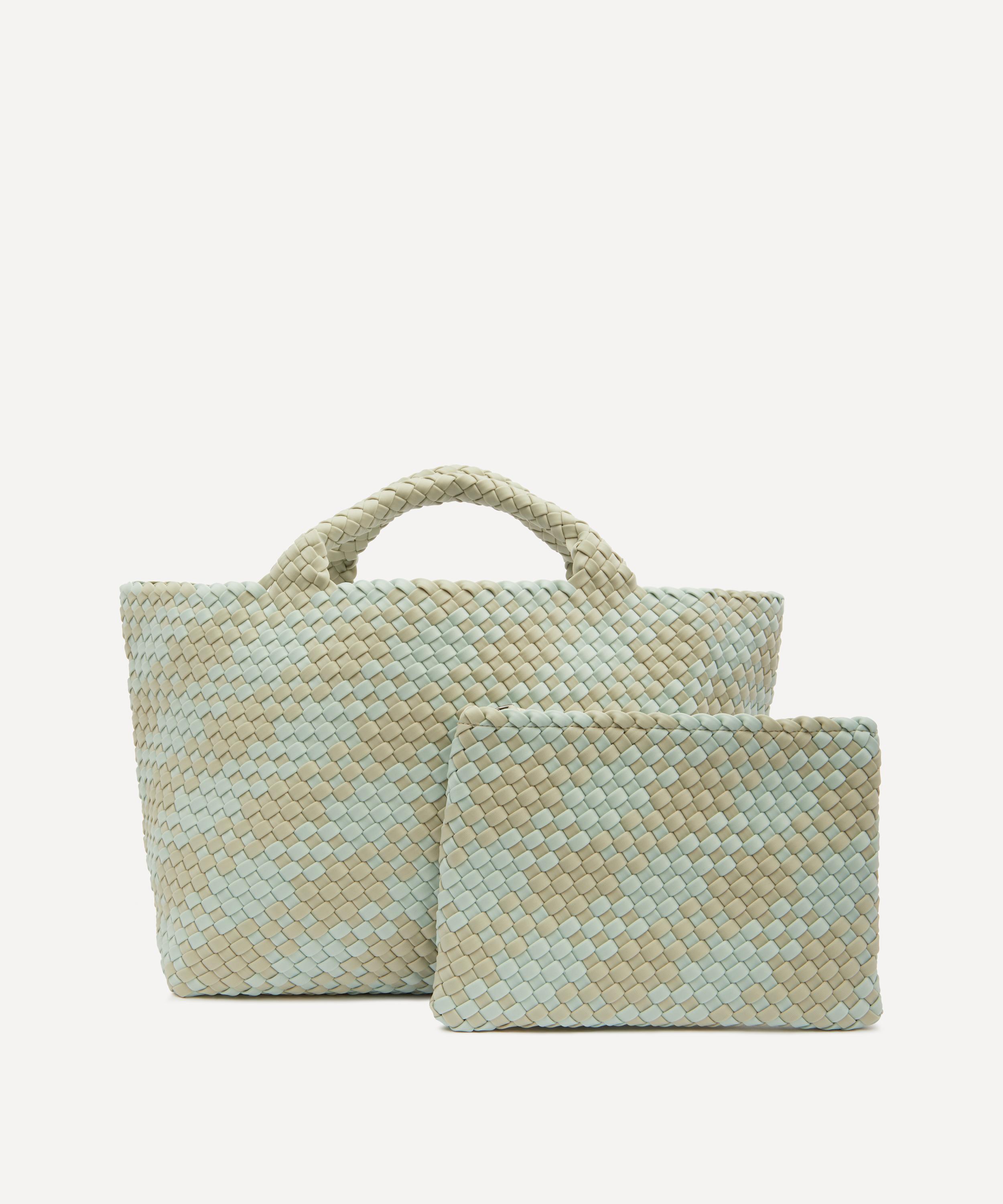 Naghedi - St. Barths Medium Plaid Woven Tote Bag Haze image number 0