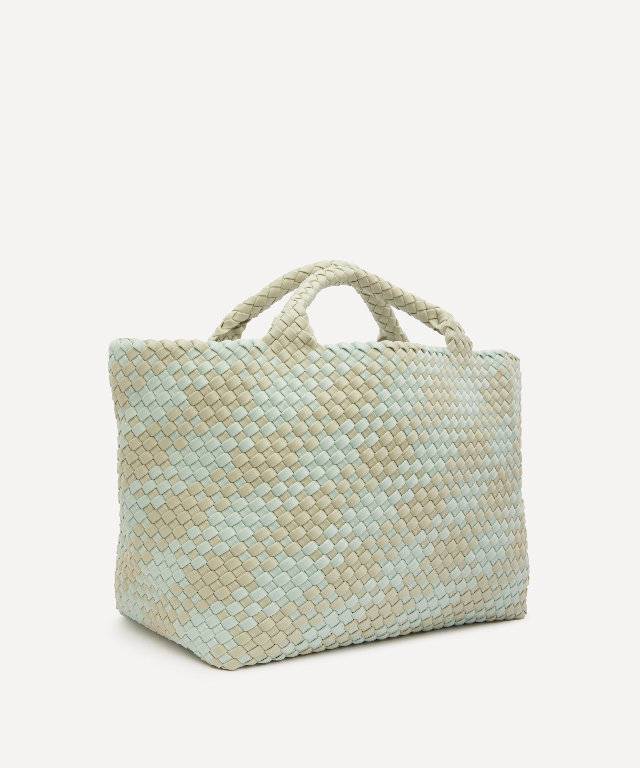 Naghedi - St. Barths Medium Plaid Woven Tote Bag Haze image number 2