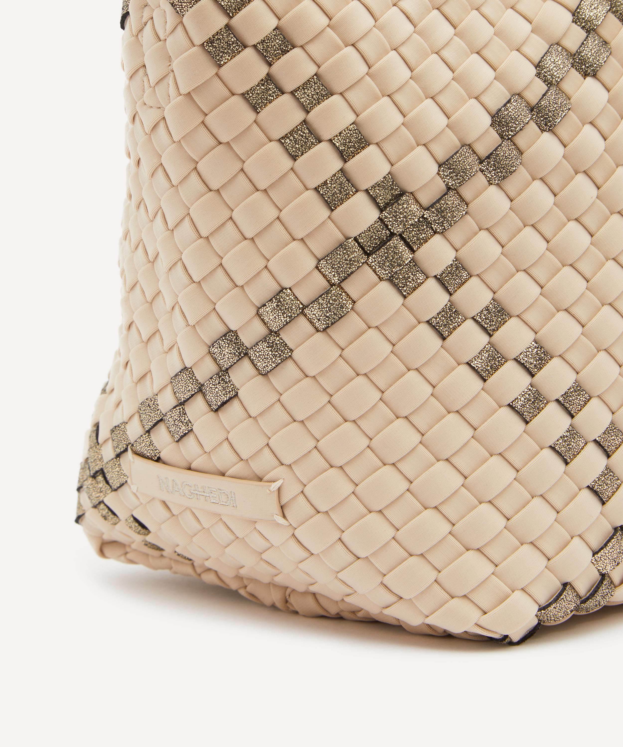 Naghedi - St. Barths Mini Plaid Woven Tote Bag image number 4