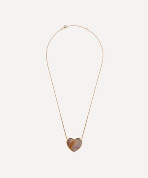 Brooke Gregson - 18ct Gold Boulder Opal Heart Pendant Necklace image number 2