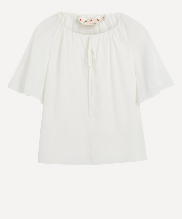 Marni - Butterfly-Sleeve Silk Top image number null