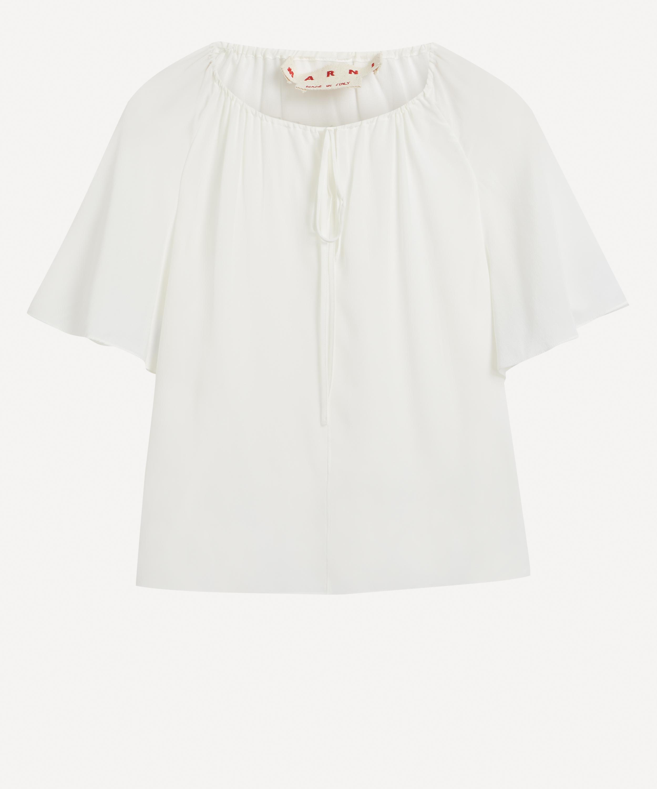 Marni - Butterfly-Sleeve Silk Top image number 0