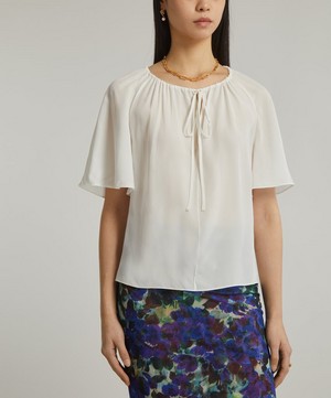 Marni - Butterfly-Sleeve Silk Top image number 2