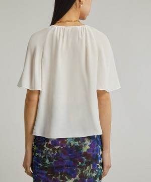 Marni - Butterfly-Sleeve Silk Top image number 3