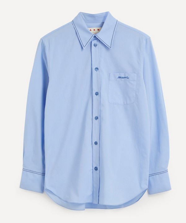 Marni - Logo-Embroidered Cotton Shirt image number null