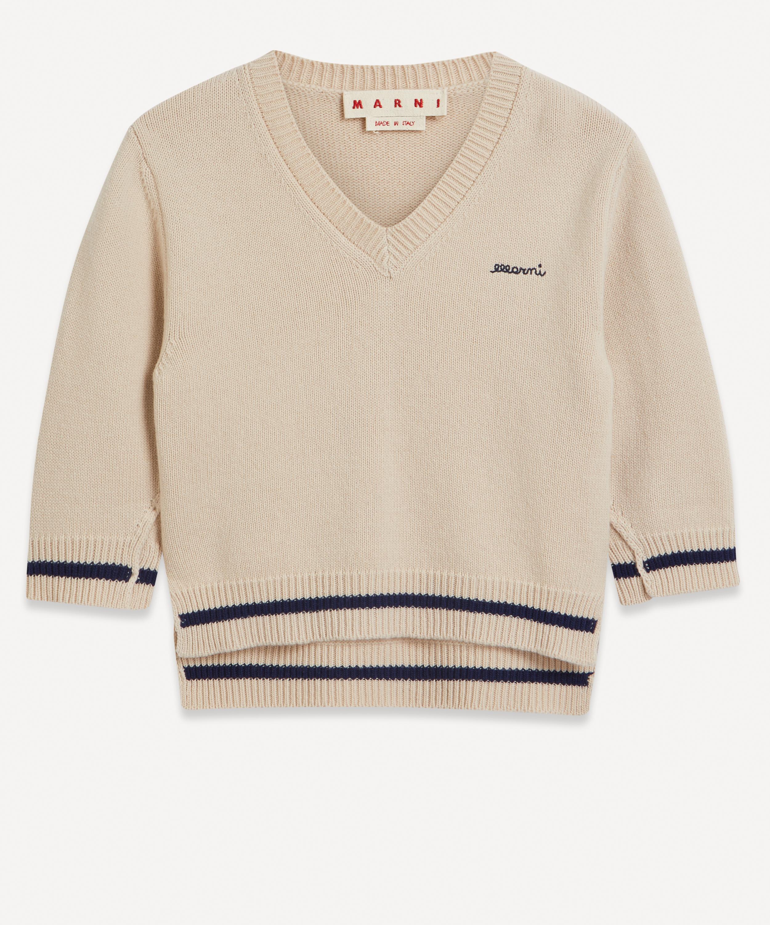 Marni - Logo Embroidered V-Neck Jumper image number 0