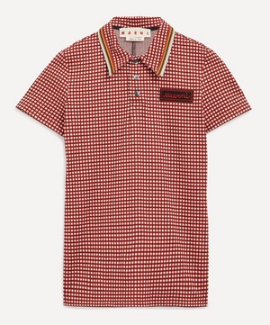 Marni - Jacquard-Knitted Short-Sleeve Polo Shirt image number 0