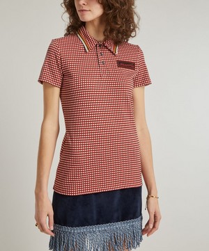 Marni - Jacquard-Knitted Short-Sleeve Polo Shirt image number 2