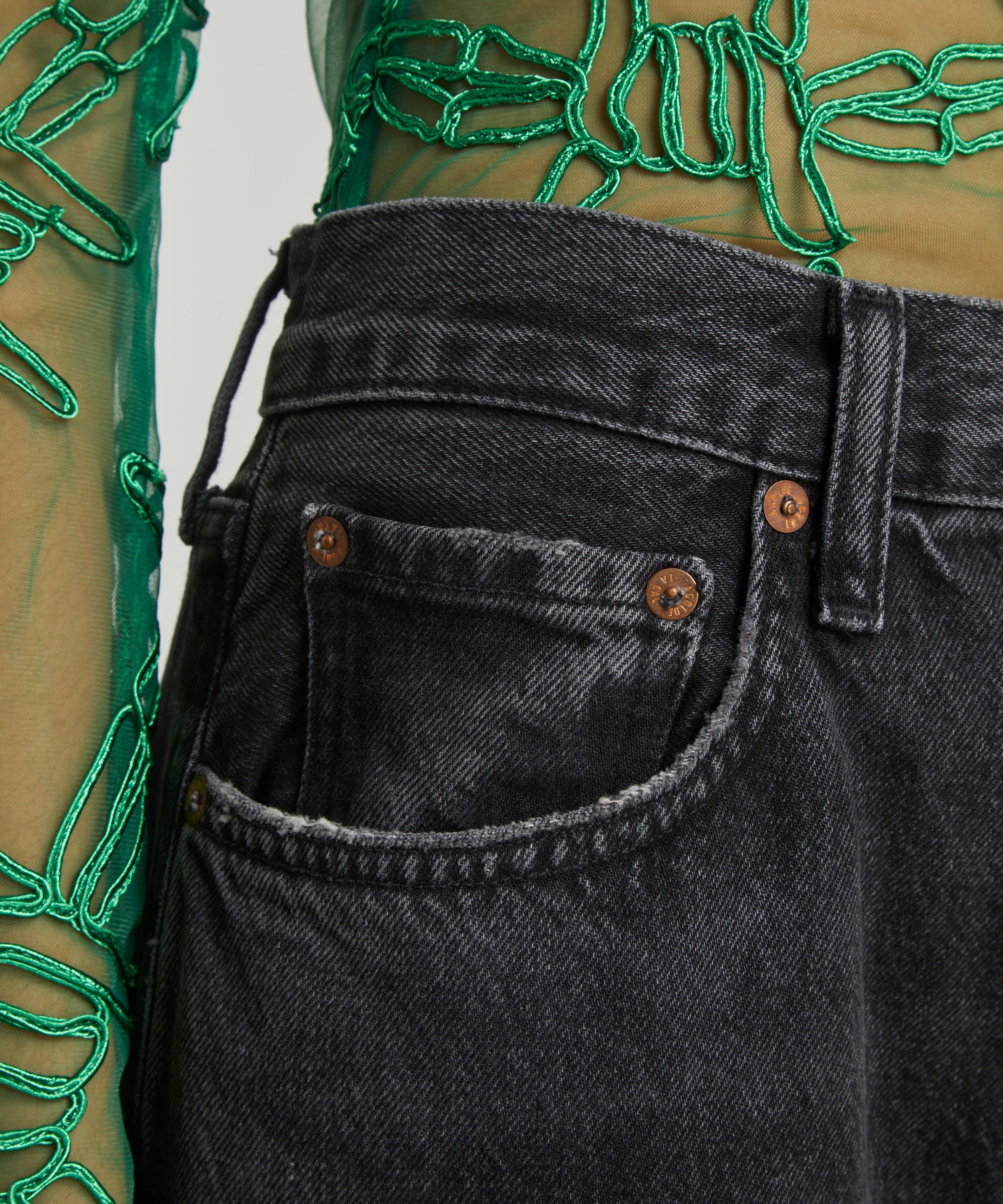 AGOLDE: Green Low Slung Baggy Trousers