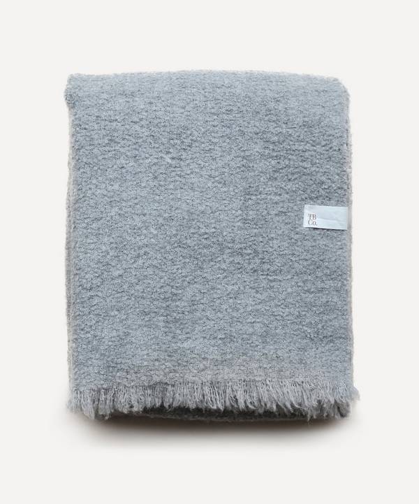 The Tartan Blanket Co. - Light Grey Melange Undyed Alpaca Blanket image number 0