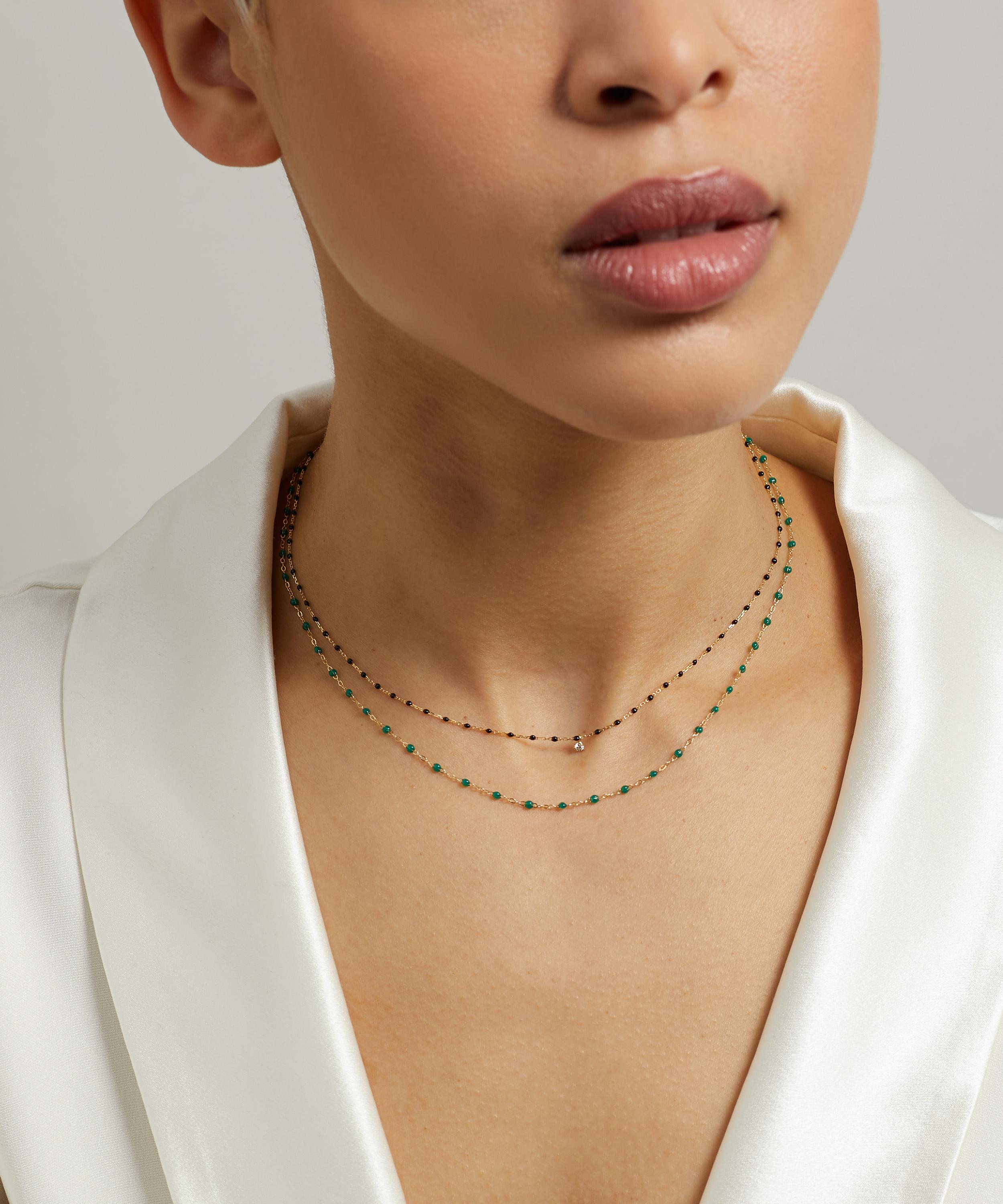 Gigi Clozeau - 18ct Gold Classic Gigi Resin Bead Necklace image number 1