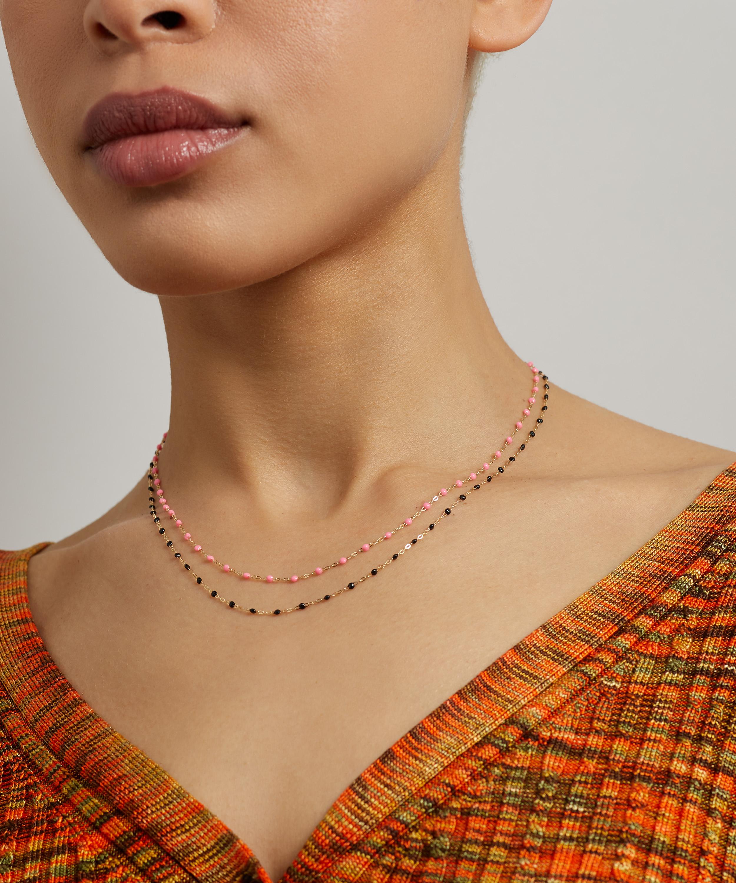 Gigi Clozeau - 18ct Gold Classic Gigi Resin Bead Necklace image number 1
