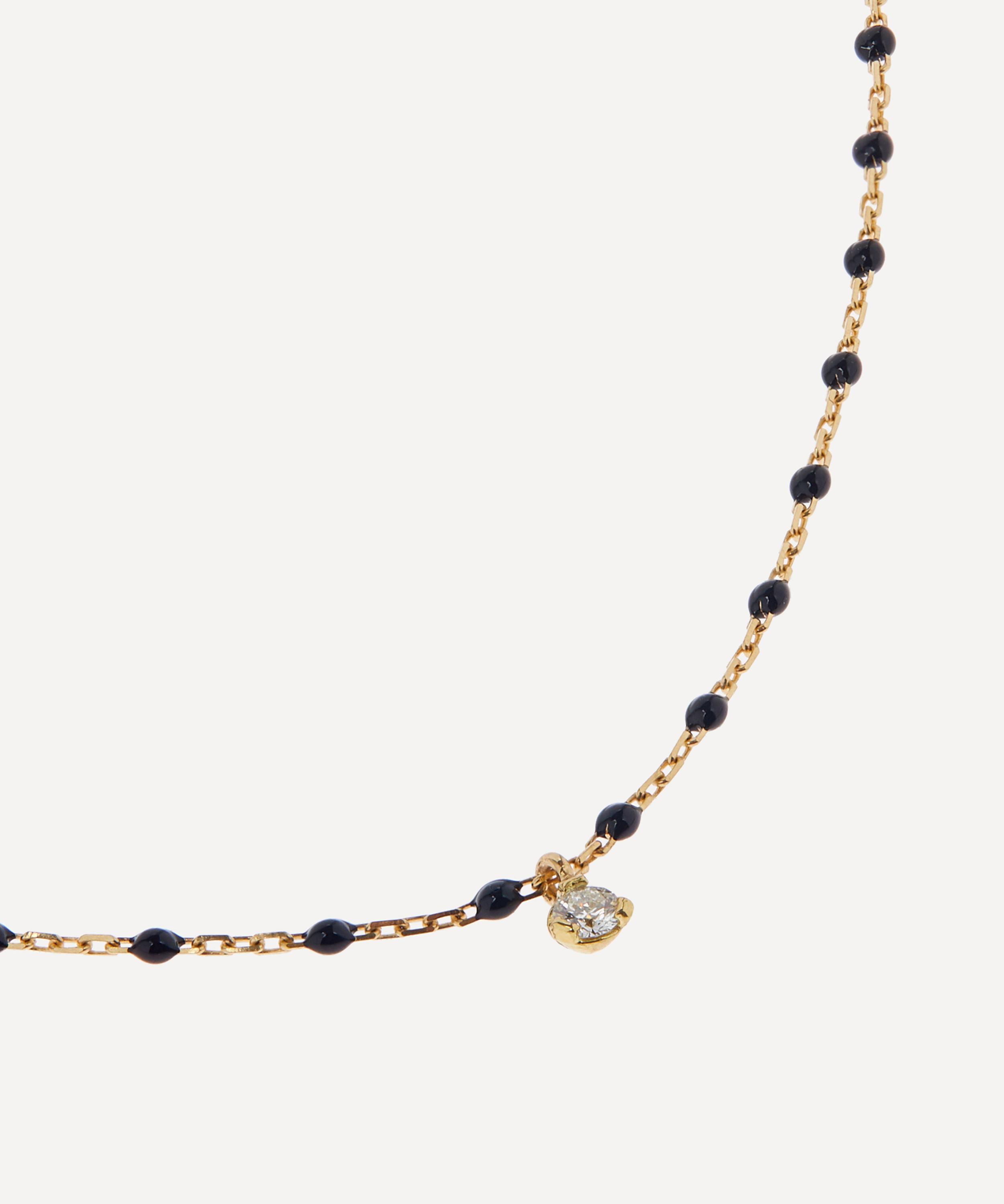 Gigi Clozeau - 18ct Gold Mini Gigi Resin Bead and Diamond Necklace image number 1