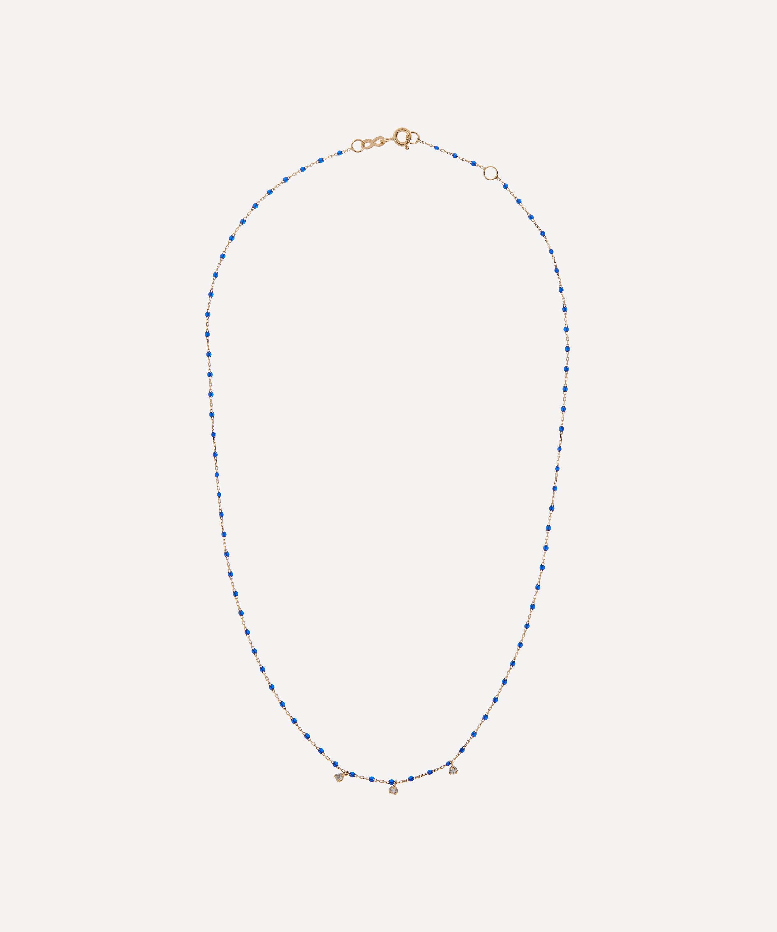 Gigi Clozeau - 18ct Gold Mini Gigi Resin Bead and Diamond Necklace image number 0