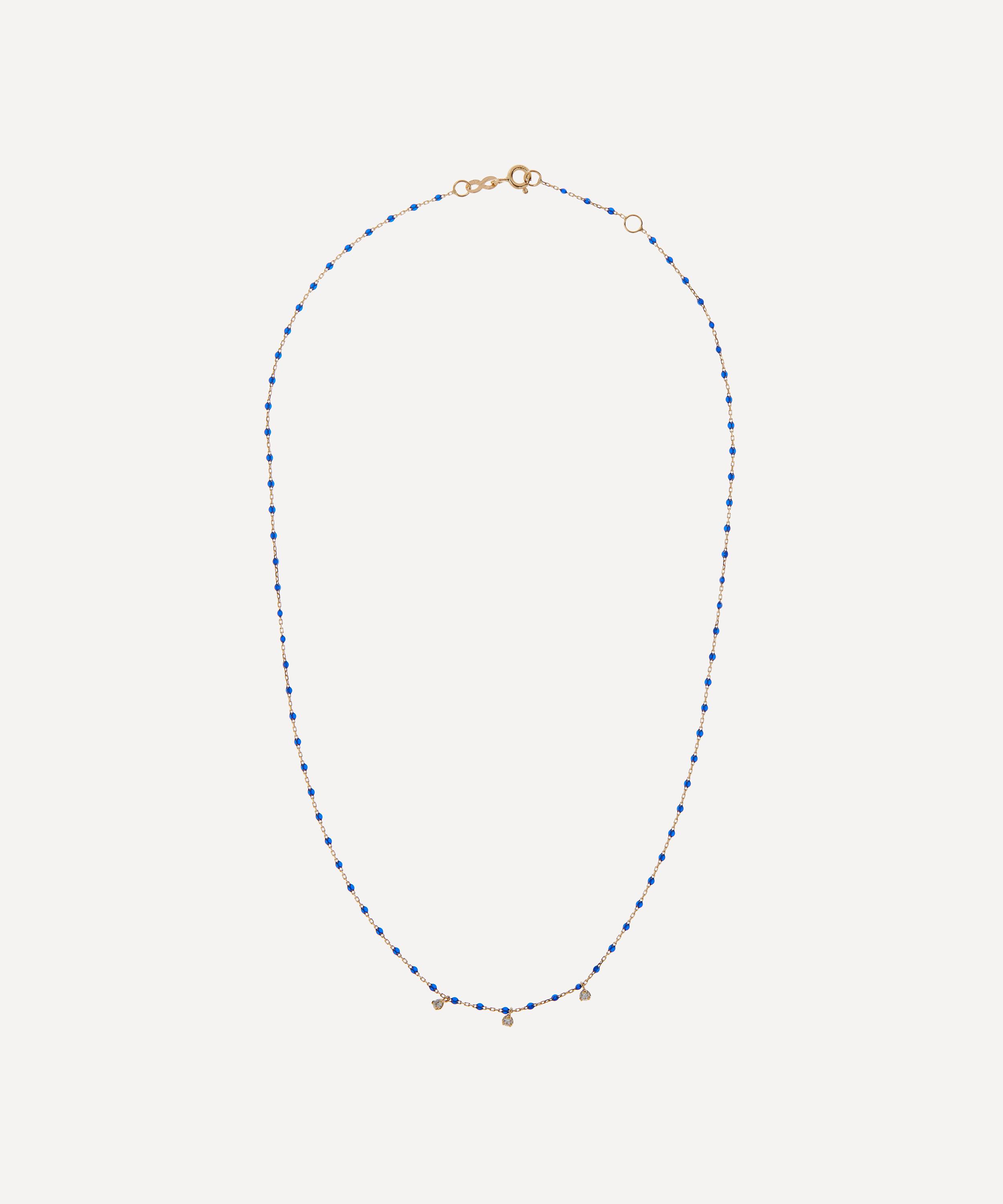 Gigi Clozeau - 18ct Gold Mini Gigi Resin Bead and Diamond Necklace image number 0