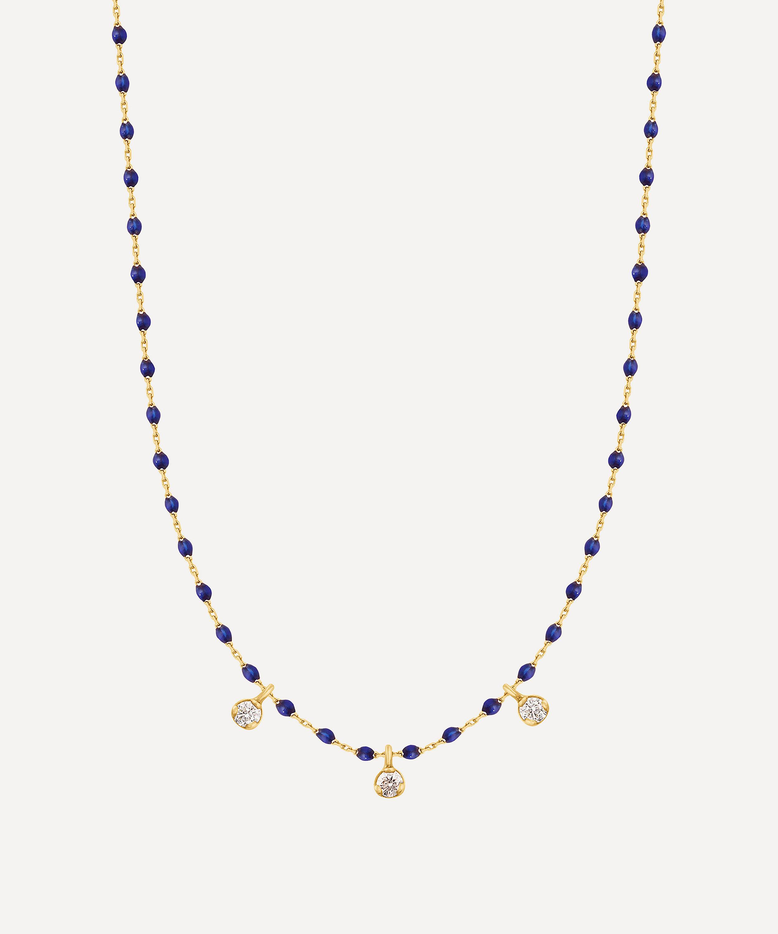 Gigi Clozeau - 18ct Gold Mini Gigi Resin Bead and Diamond Necklace image number 0