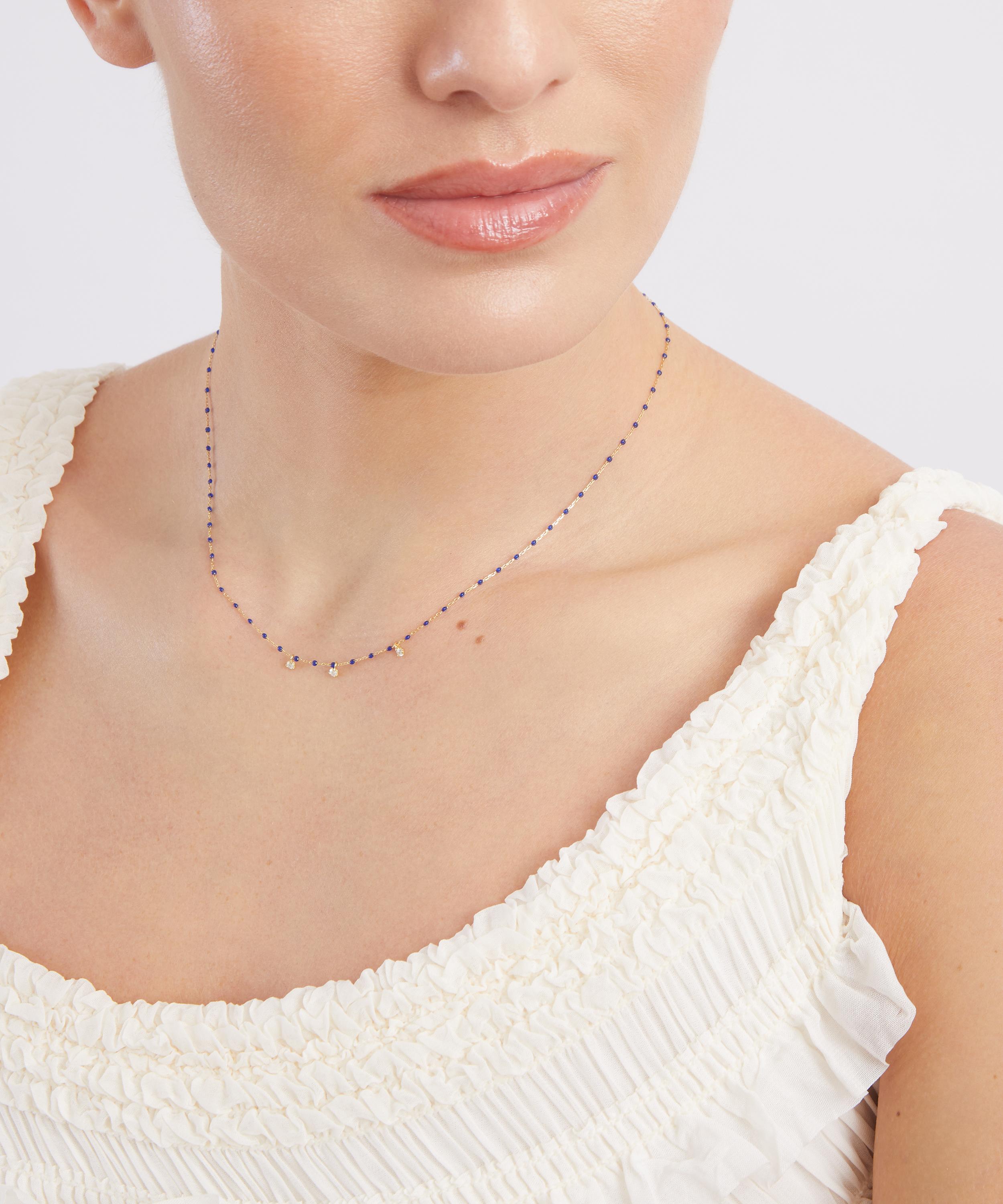 Gigi Clozeau - 18ct Gold Mini Gigi Resin Bead and Diamond Necklace image number 1