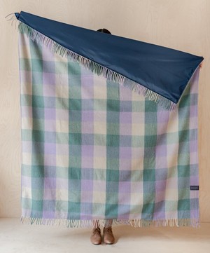 The Tartan Blanket Co. - Thistle Meadow Check Recycled Wool Picnic Blanket image number 1