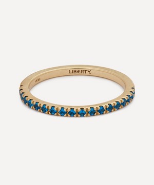 Liberty - 9ct Gold Blue Topaz Rainbow Ring image number 0
