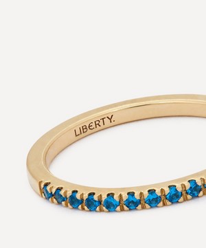 Liberty - 9ct Gold Blue Topaz Rainbow Ring image number 3
