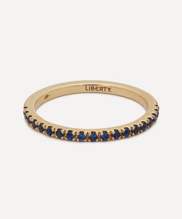 Liberty - 9ct Gold Blue Sapphire Rainbow Ring