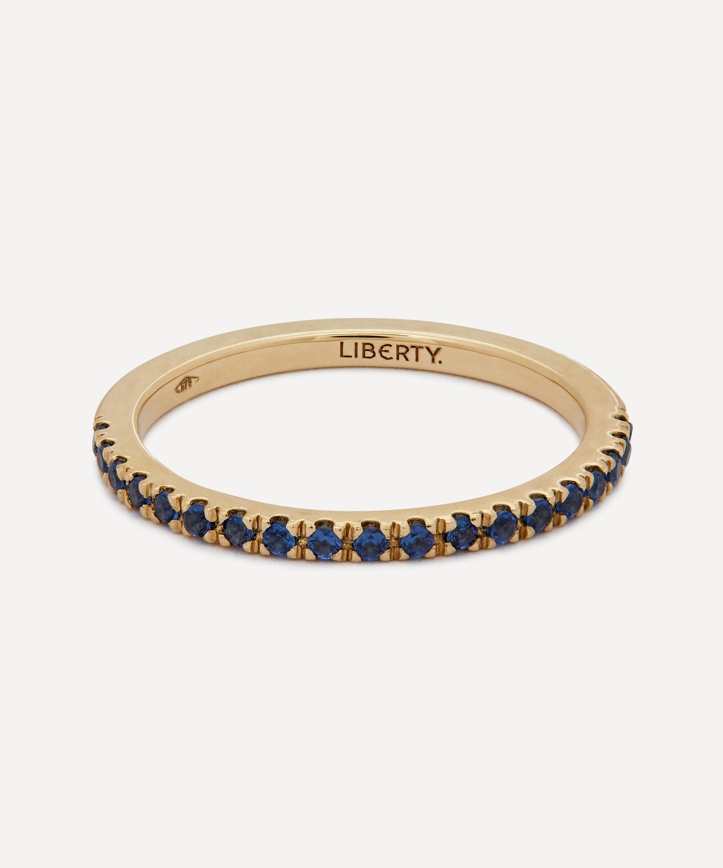 Liberty - 9ct Gold Blue Sapphire Rainbow Ring image number 0