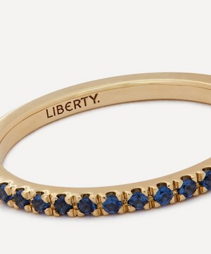 Liberty - 9ct Gold Blue Sapphire Rainbow Ring image number 3