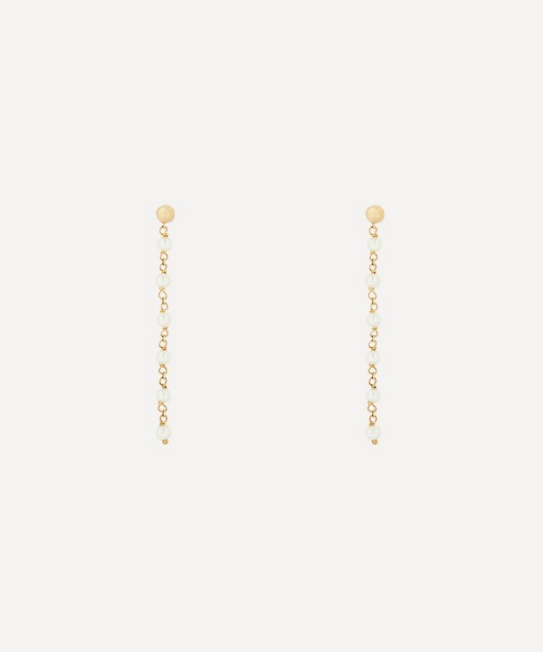 Liberty - 9ct Gold Pepper Seven Pearl Drop Earrings image number null