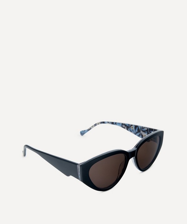 Liberty - Black With Print Cat-Eye Sunglasses image number 2