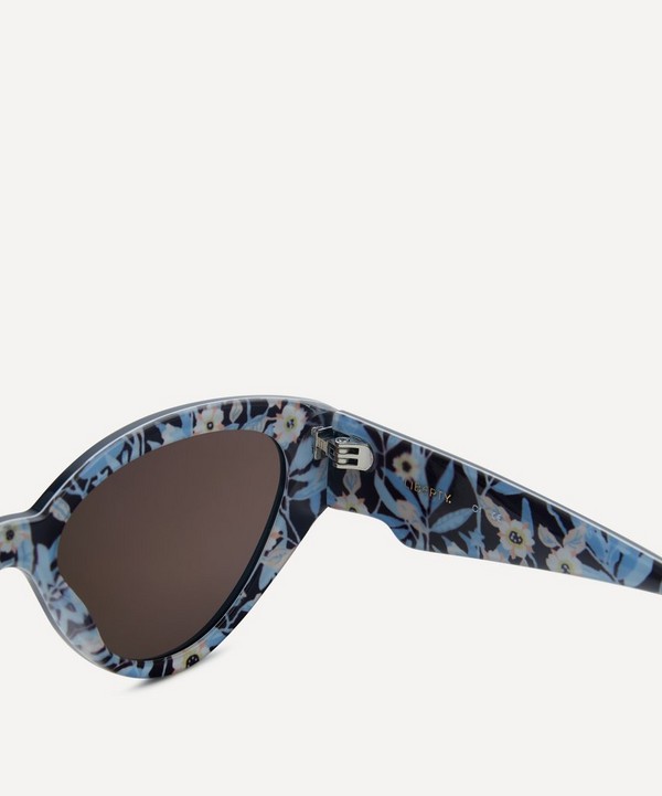 Liberty - Black With Print Cat-Eye Sunglasses image number 3