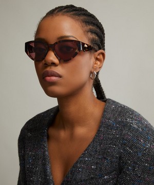 Liberty - Black With Print Cat-Eye Sunglasses image number 1