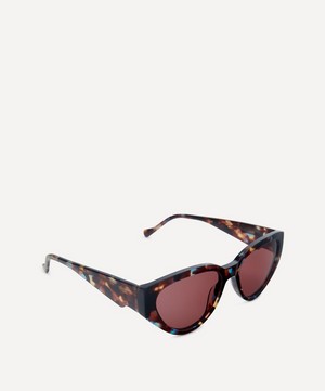 Liberty - Black With Print Cat-Eye Sunglasses image number 2