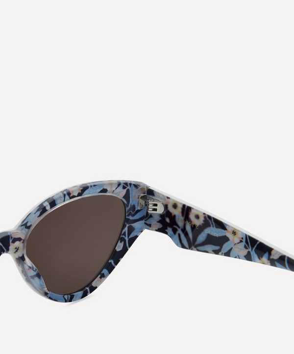 Liberty - Black With Print Cat-Eye Sunglasses image number 3