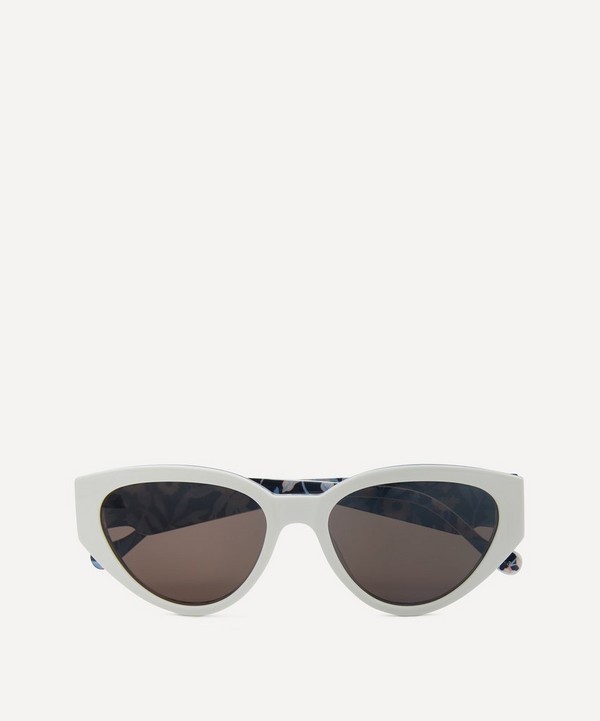 Liberty - Black With Print Cat-Eye Sunglasses image number 4