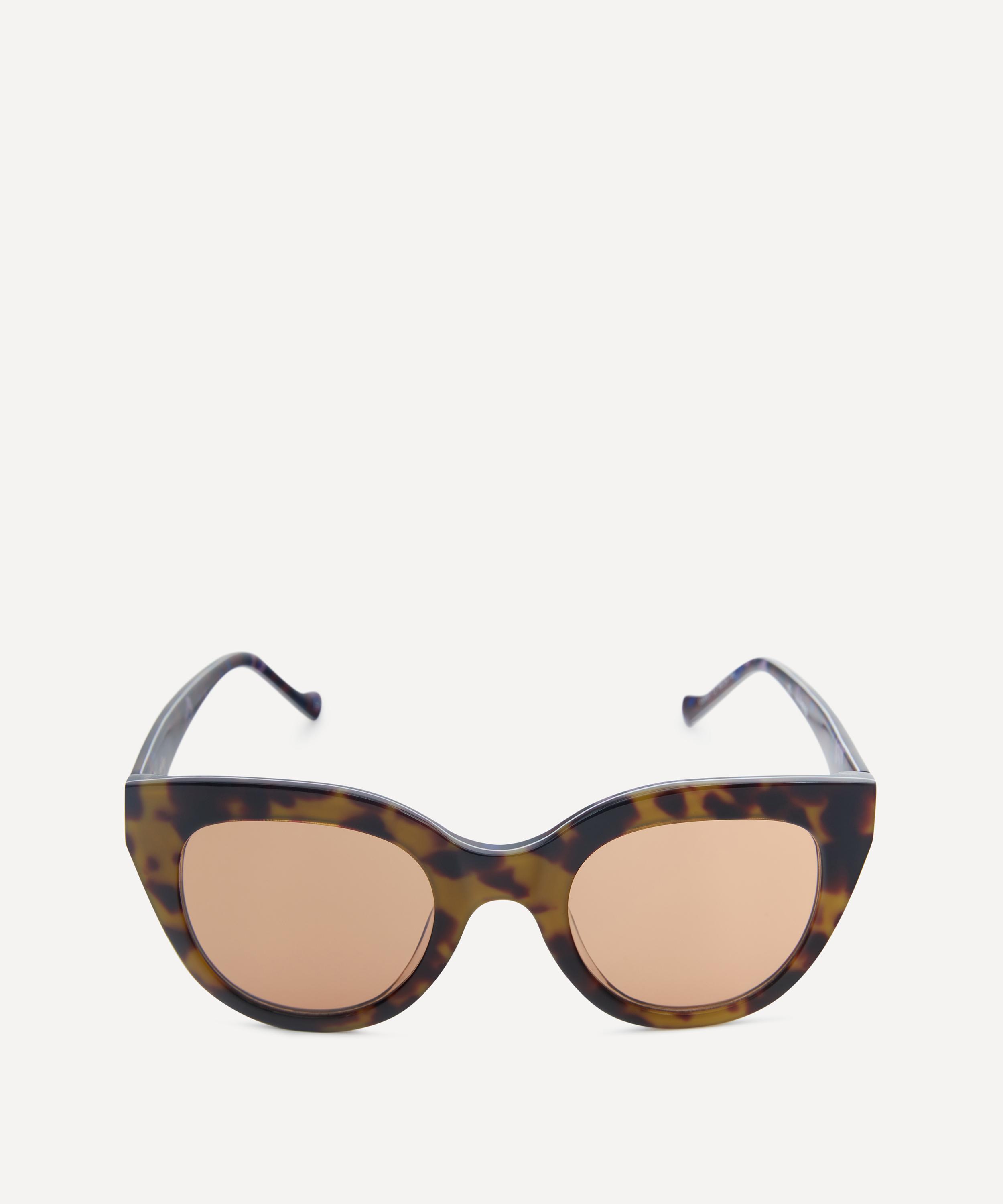 Liberty - Black With Print Oversized Sunglasses