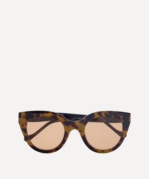 Liberty - Black With Print Oversized Sunglasses image number 4