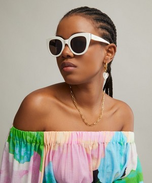 Liberty - Black With Print Oversized Sunglasses image number 1