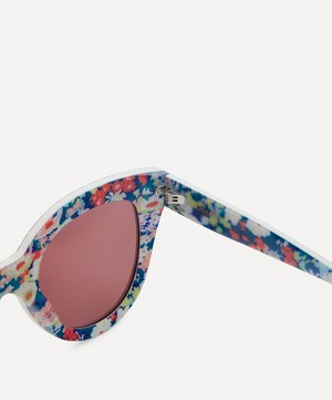 Liberty - Black With Print Oversized Sunglasses image number 3