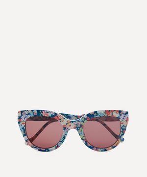 Liberty - Black With Print Oversized Sunglasses image number 4