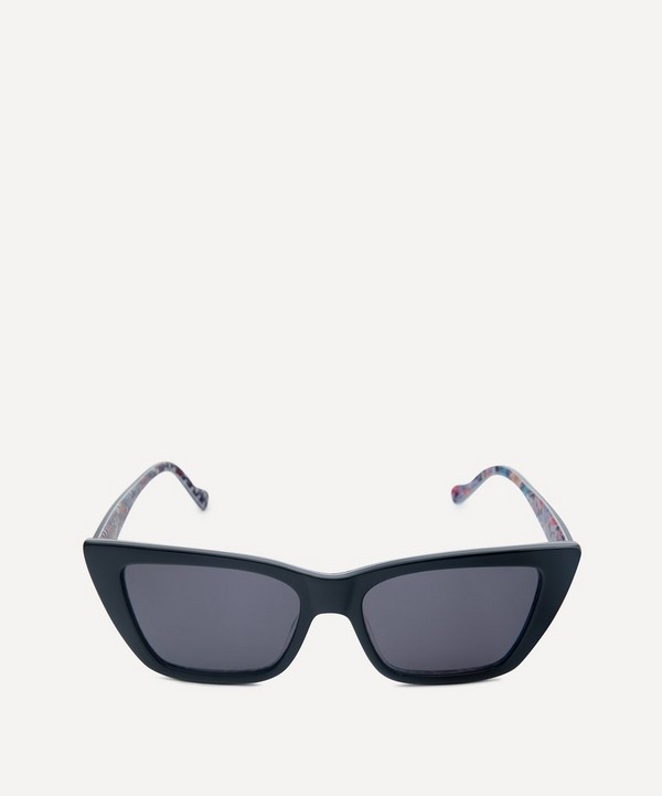 Liberty - Black With Print Angular Sunglasses image number null