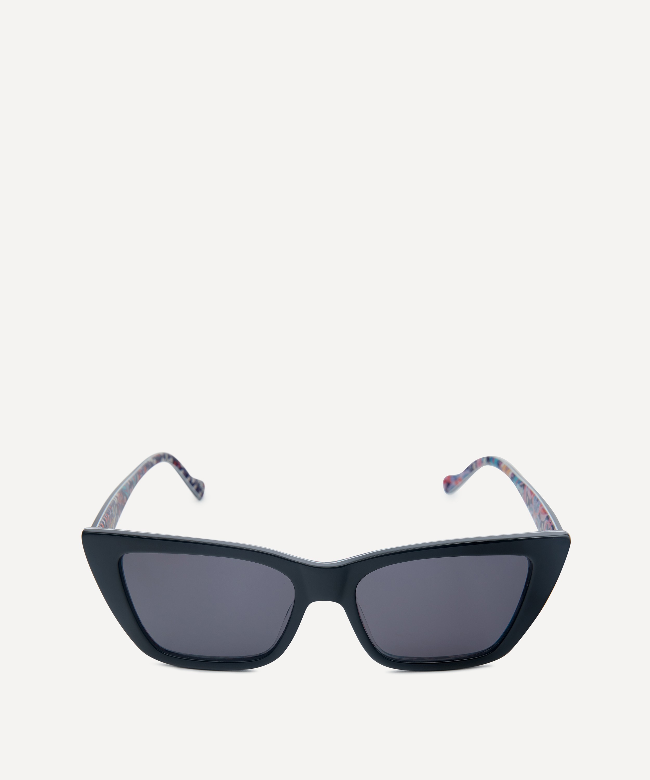 Liberty - Black With Print Angular Sunglasses