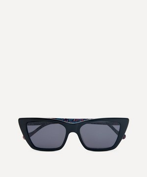 Liberty - Black With Print Angular Sunglasses image number 4