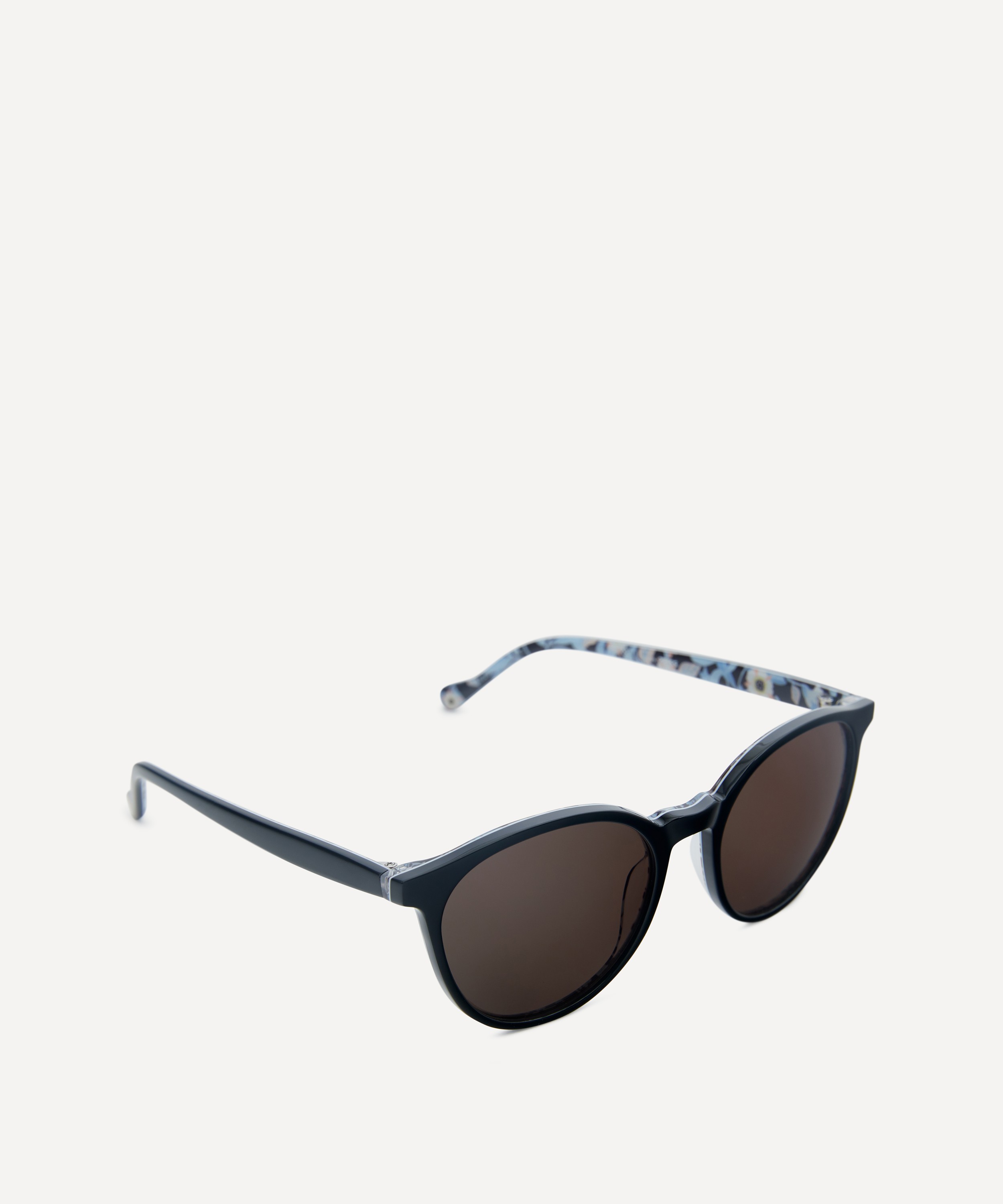 Liberty - Black With Print Round Sunglasses image number 1