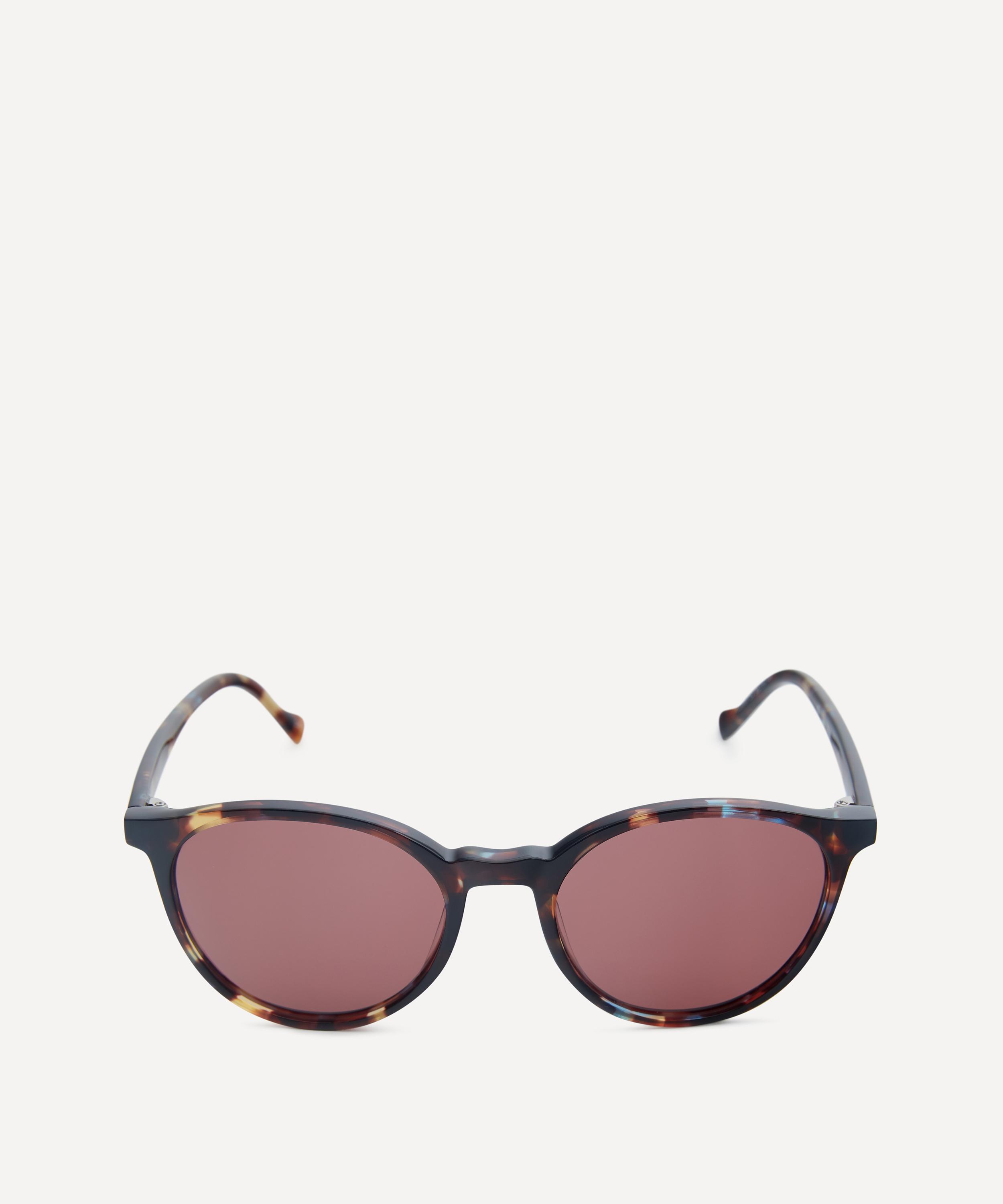 Liberty - Black With Print Round Sunglasses